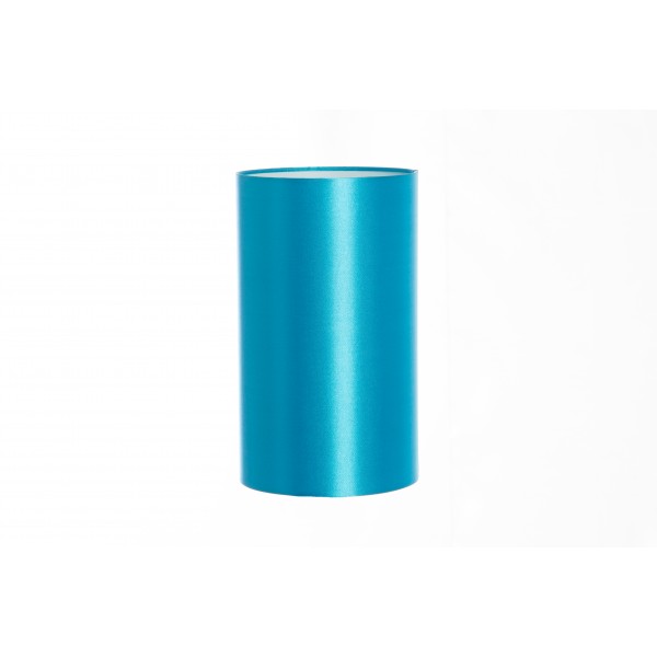 Hand Made Turquoise Satin Cylinder Lampshade