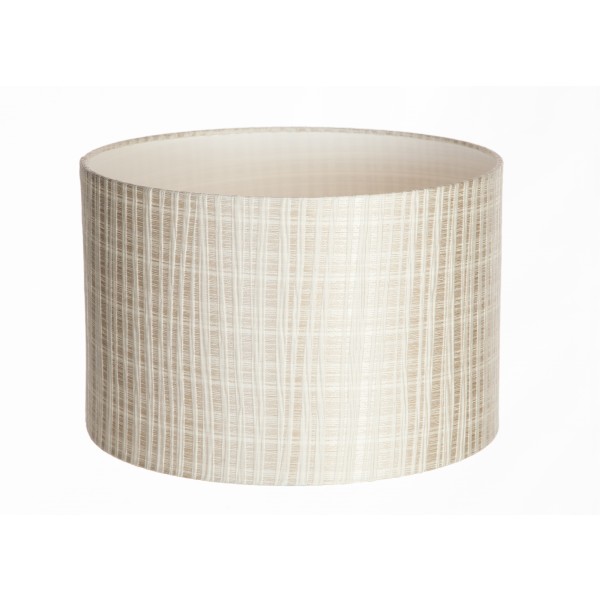 Hand Made Ivory Pisa Lampshade With Ivory Stripes