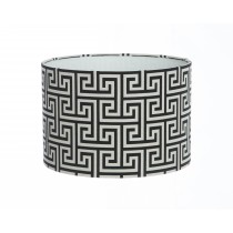 Hand Made Black and White Geometric Mirror Maze Design Lampshade