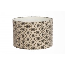 Hand Made Natural and Black Star Geometric Designed Lampshade