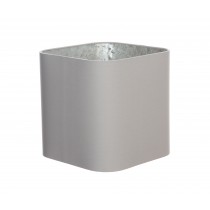 Hand Made Light Grey Rounded Square Lampshade with Silver Lining