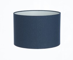 Hand Made French Navy Blue Linen Lampshade