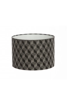 Hand Made Black and Charcoal Grey 3D Cubed Geometric Lampshade